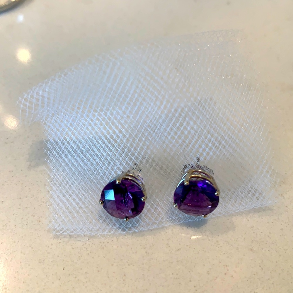 Authentic Amethyst Heirloom Quality Earrings. - image 1